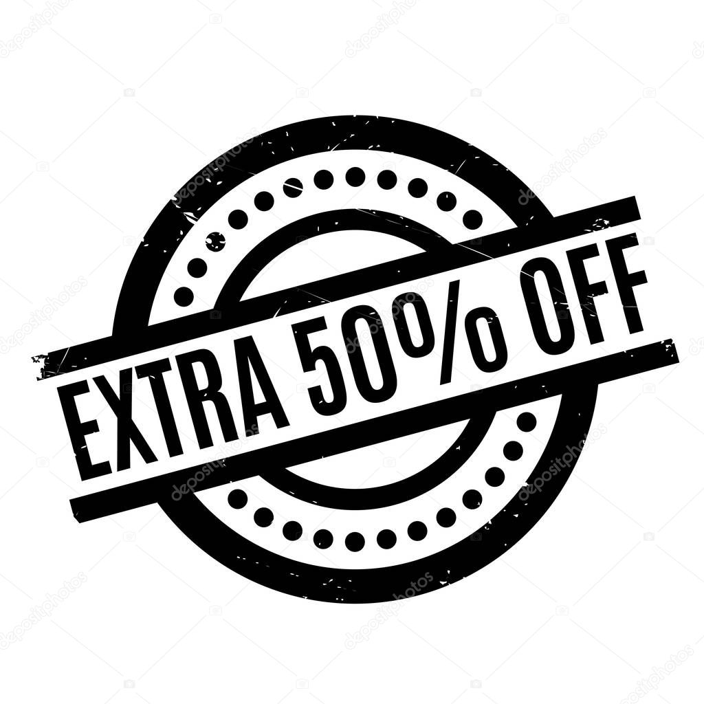 Extra 50 Off rubber stamp