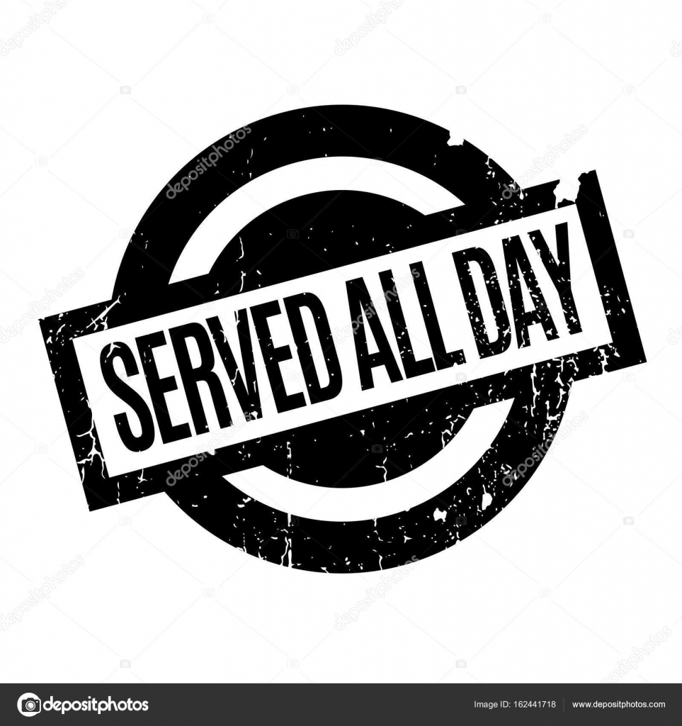 Served All Day rubber stamp — Stock Vector © lkeskinen0 #162441718