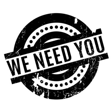 We Need You rubber stamp clipart