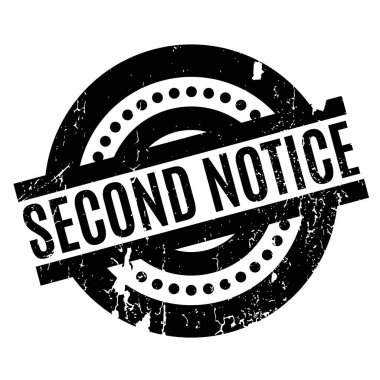 Second Notice rubber stamp clipart