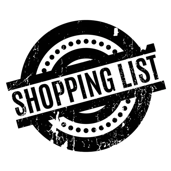 Einkaufsliste mit Stempel — Stockvektor