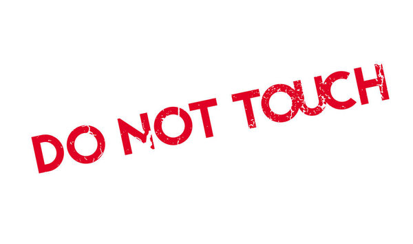 Не прикасайтесь к резиновой печати
