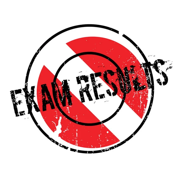 Resultados del examen sello de goma — Vector de stock