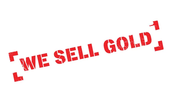 Vi säljer guld gummistämpel — Stock vektor