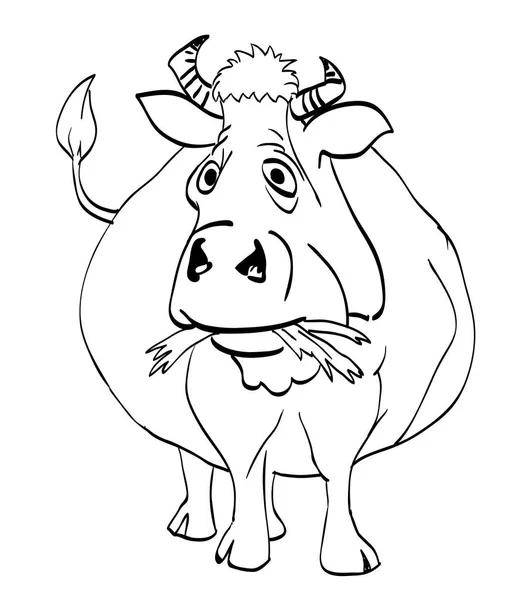 Καρτούν εικόνα της αγελάδας — Διανυσματικό Αρχείο