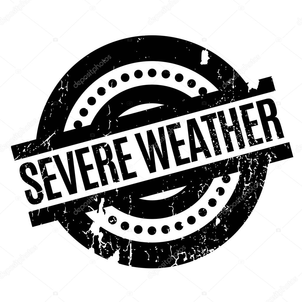 Severe Weather rubber stamp