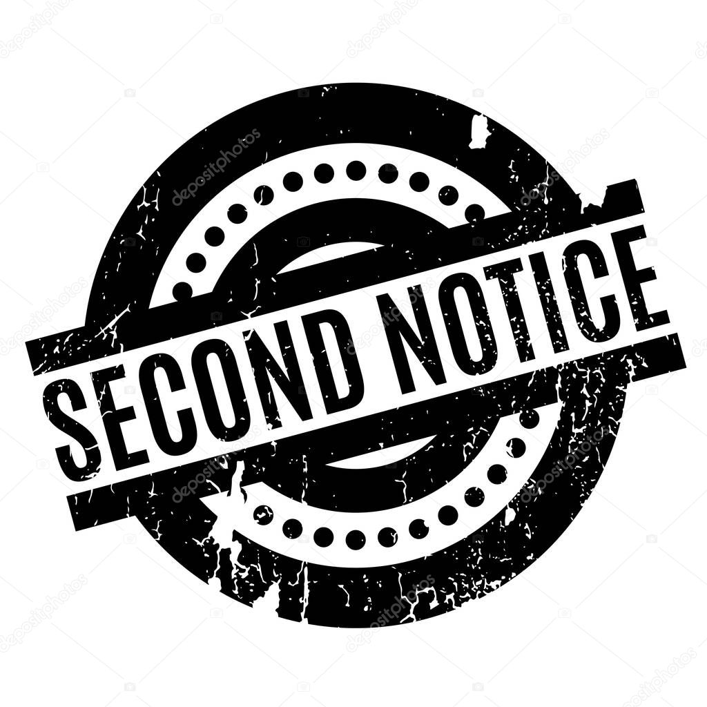 Second Notice rubber stamp