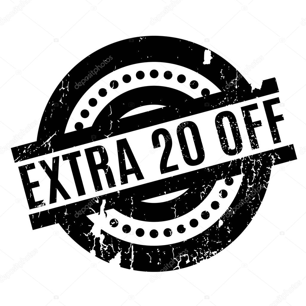 Extra 20 Off rubber stamp