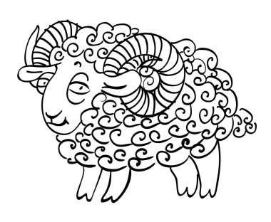 Keçinin çizgi film resim