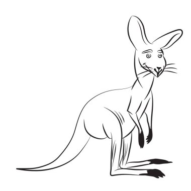 Kanguru görüntüsünü çizgi film