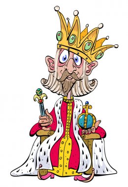 Kral büyük tacı olan çizgi film resim