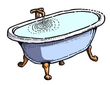 Bath su dolu çizgi film resim