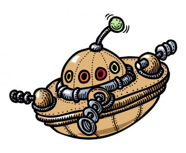 Uçan daire çizgi film resim