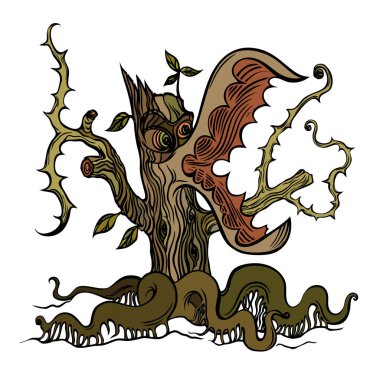 Canavar bitki çizgi film resim