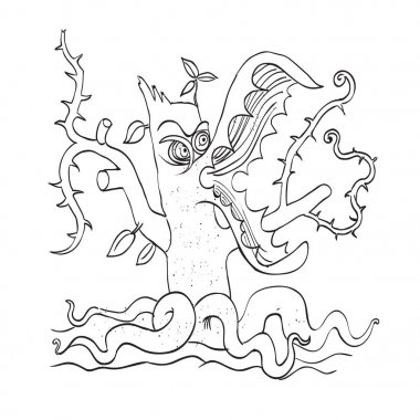 Canavar bitki çizgi film resim