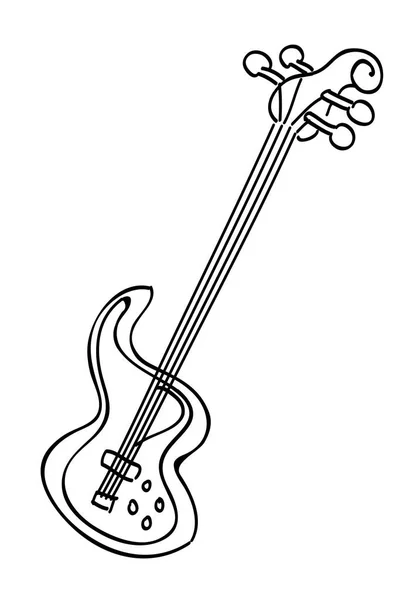 Imagen de dibujos animados de la guitarra eléctrica — Vector de stock