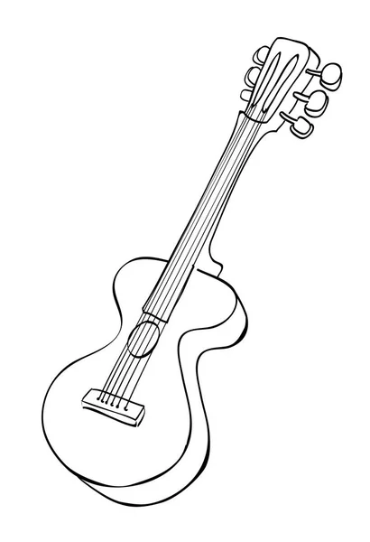 Cartoon image of guitar — Stock Vector