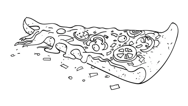 Kreskówka obraz wycinka pizza — Wektor stockowy