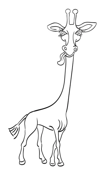 Image de bande dessinée de girafe — Image vectorielle