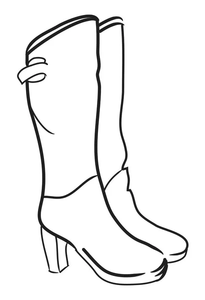 Cartoon image of high boots — Stock Vector