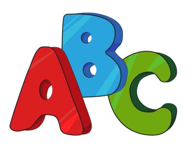 Abc harf çizgi film resim