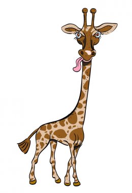 Çizgi film zürafayı görüntüsünü