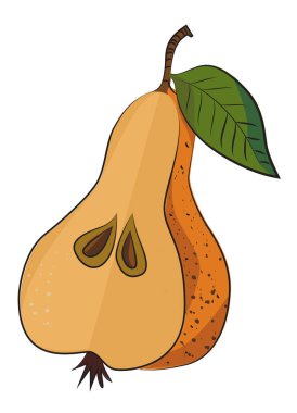 Çizgi film resmini yarım armut