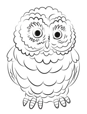 Çizgi film görüntü baykuş