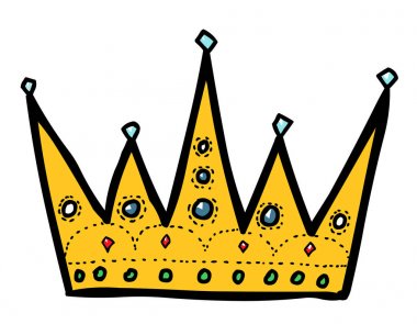 Çizgi film görüntüsü Crown simgesi. Taç sembolü
