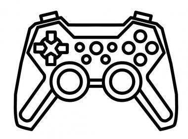 Çizgi film oyunu simge görüntüsünü. Gamepad sembolü