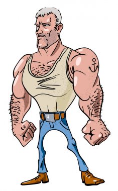 Sert adam çizgi film resim