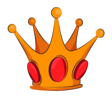 Çizgi film görüntüsü Crown simgesi. Taç sembolü