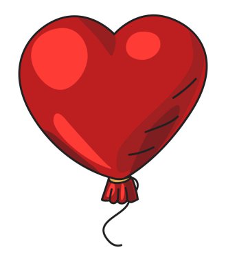 Kalp balon çizgi film görüntü