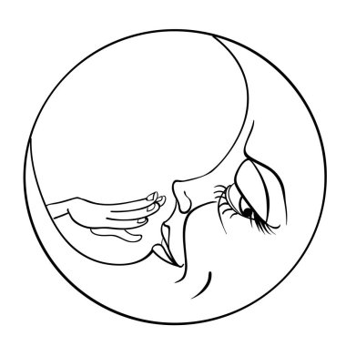 Çizgi film ay simge görüntüsünü. Gece sembolü