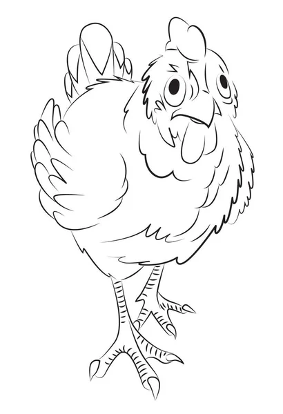 Imagem de desenho animado de frango — Vetor de Stock