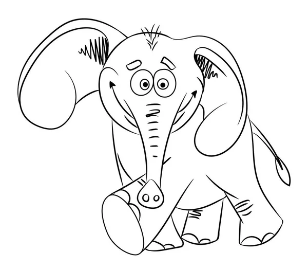 코끼리를 춤의 만화 이미지 — 스톡 벡터