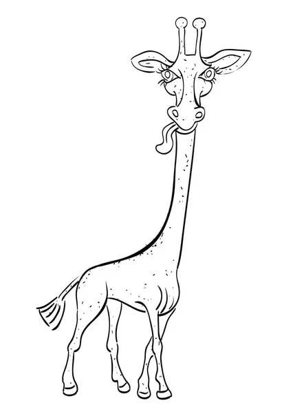 Image de bande dessinée de girafe — Image vectorielle