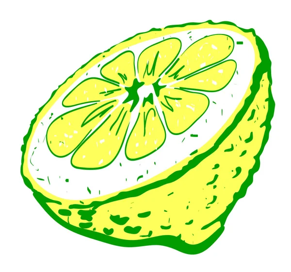 Imagen de dibujos animados de medio melón — Vector de stock