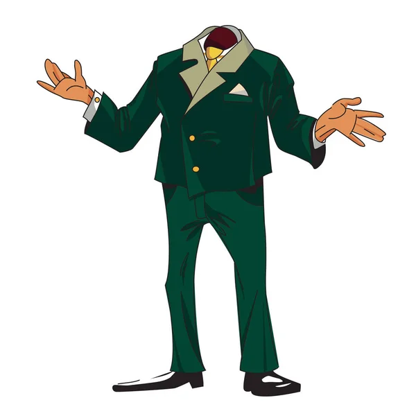 Cartoon afbeelding van headless zakenman — Stockvector