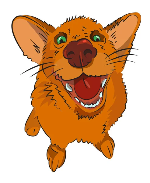 Image de dessin animé de chien heureux — Image vectorielle