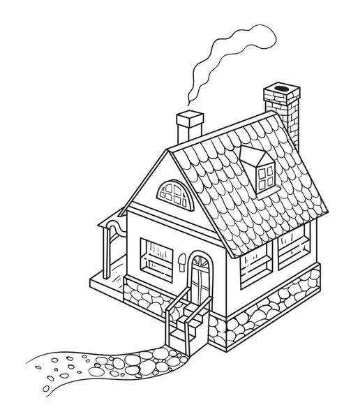 Immagine cartone animato di casa — Vettoriale Stock