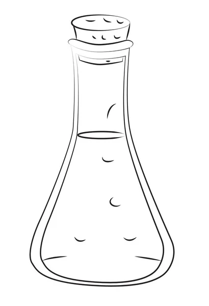 Imagen de dibujos animados de la reacción química — Vector de stock