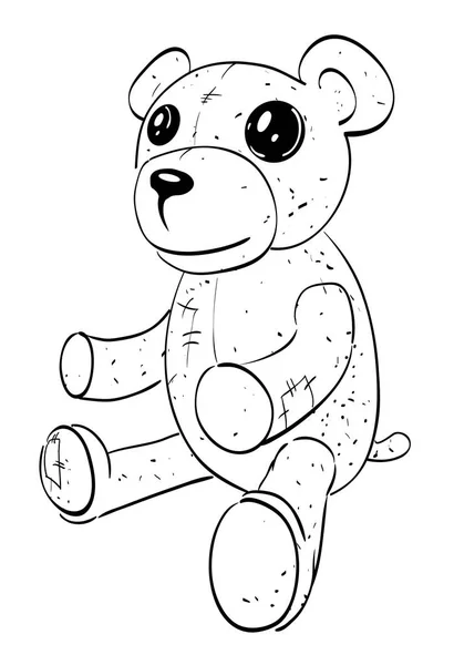 Imagen de dibujos animados de oso de peluche — Archivo Imágenes Vectoriales