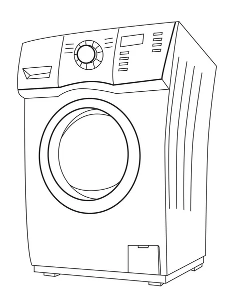 Cartoon afbeelding van wasmachine — Stockvector