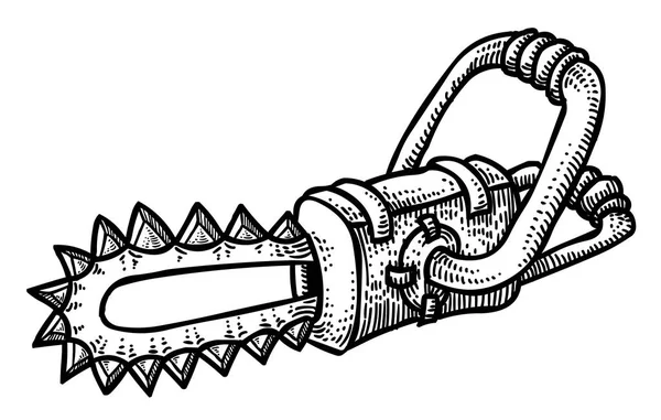 Image de dessin animé de tronçonneuse — Image vectorielle