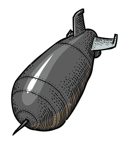 Tecknad bild av fallande bomben — Stock vektor