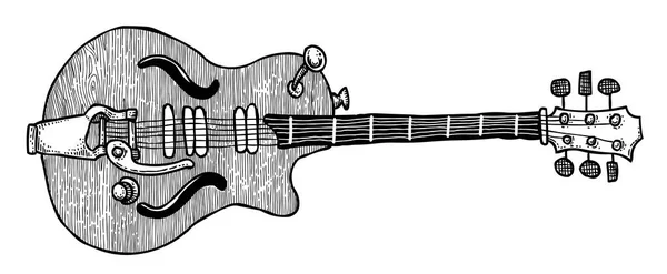 Cartoon-Bild der E-Gitarre — Stockvektor