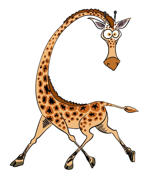 Imagen de dibujos animados de la jirafa — Vector de stock