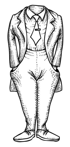 Cartoon image of headless man — Stock Vector