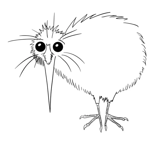 キウイ鳥の漫画画像 — ストックベクタ